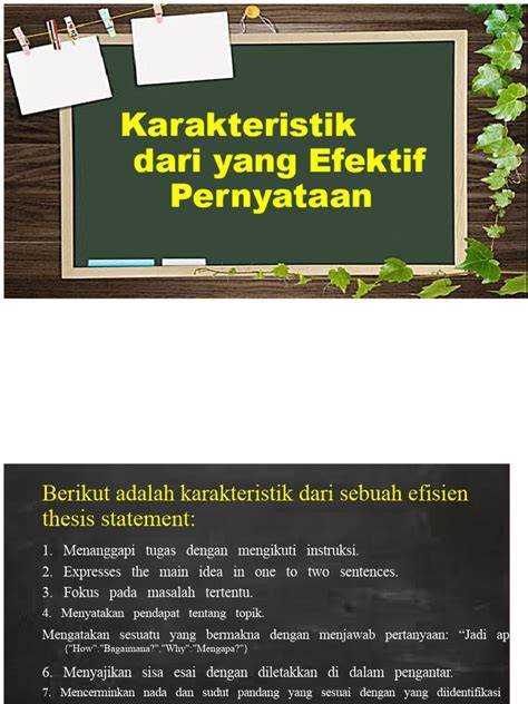 Karakteristik Tesis