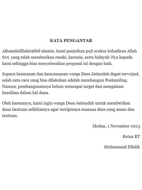 Kata Pengantar Proposal