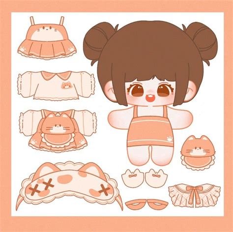 Kawaii Paper Doll Printable