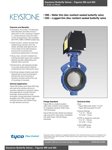 Keystone Butterfly Valve Catalogue