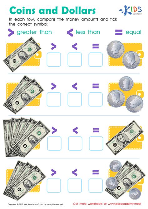 Kindergarten Money Worksheets Free Printable