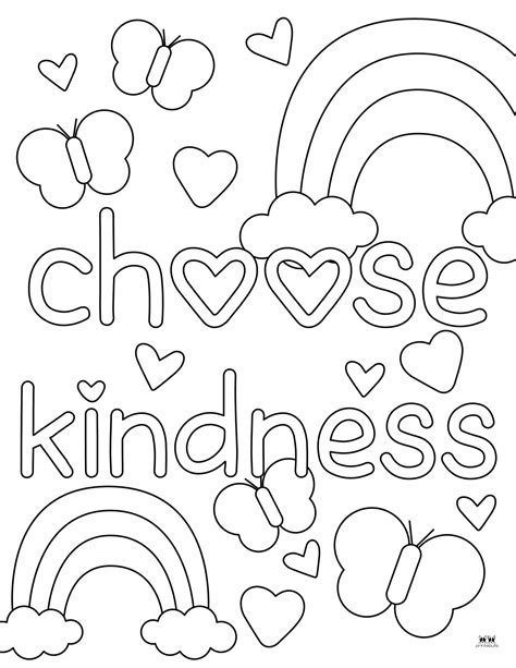 Kindness Coloring Pages Free Printable
