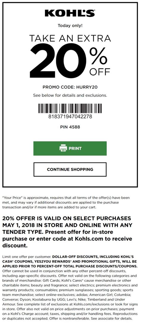 Kohl's Coupons 30 Off Coupon Code 2016 Printable