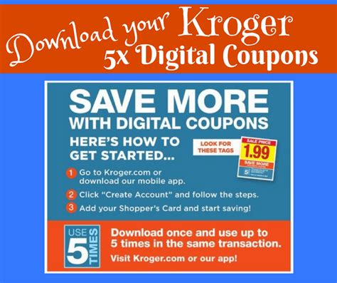 Kroger's Digital Coupons For This Week Printable