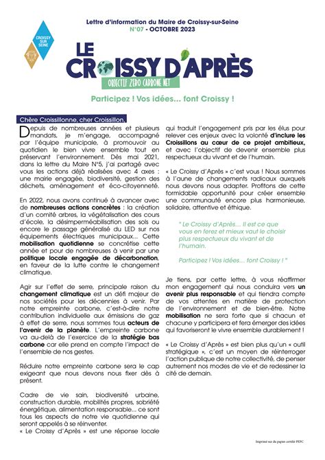 L'objectif à Croissy