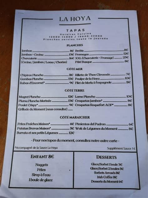 LA HOYA - Restaurant - Bar - Tapas à Labenne