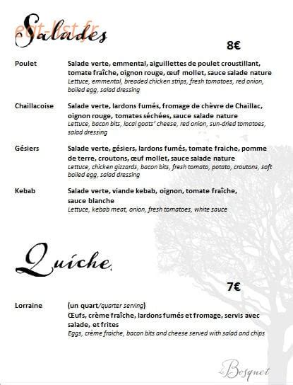 LE BOSQUET à Chaillac