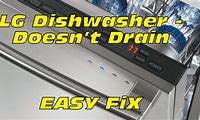 LG Dishwasher Drain Problems