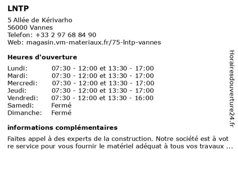 LNTP à Vannes