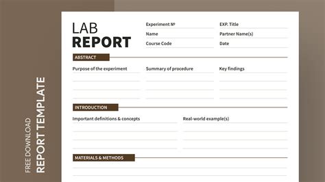 Lab Report Google Docs Template