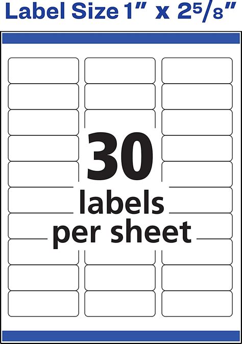 Labels Template 5160