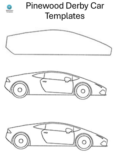 Lamborghini Pinewood Derby Template