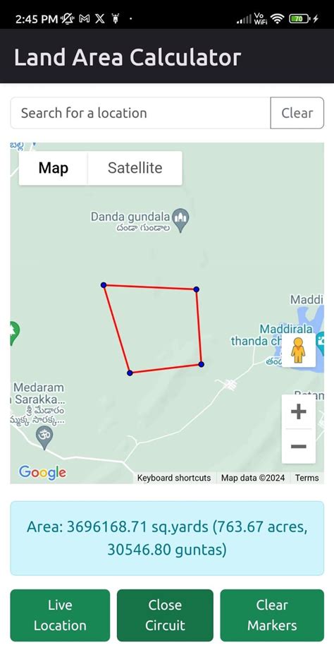 Land Area Calculator