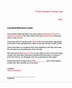 Landlord letter of recommendation