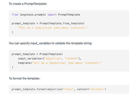 Langchain Prompt Template Js