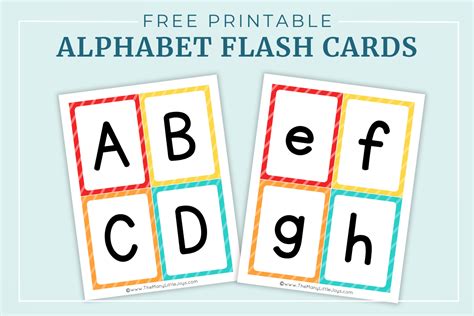 Large Alphabet Flashcards Printable