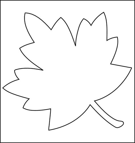 Large Printable Leaf Template