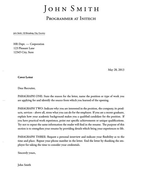 Latex Cover Letter Template