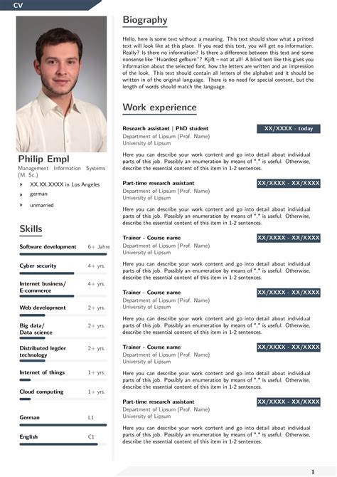 Latex Cv Template