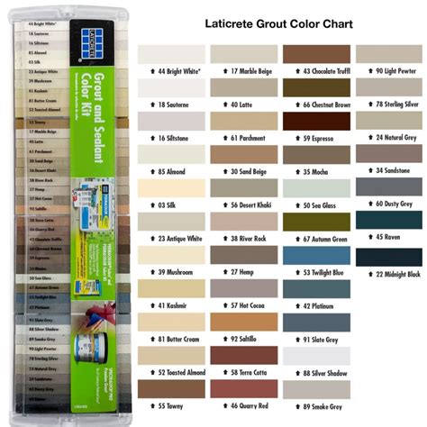 Laticrete Grout Color Chart