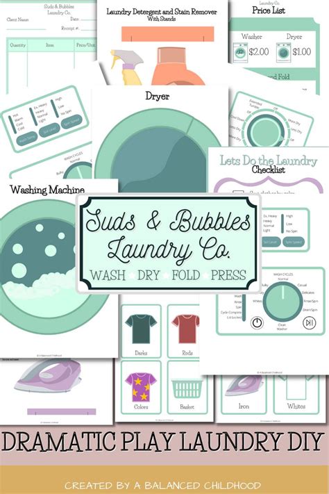 Laundromat Dramatic Play Free Printables