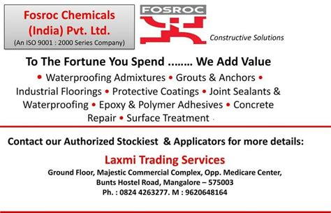 Laxmi Trading Services - FOSROC