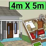layout rumah sempit 4x5