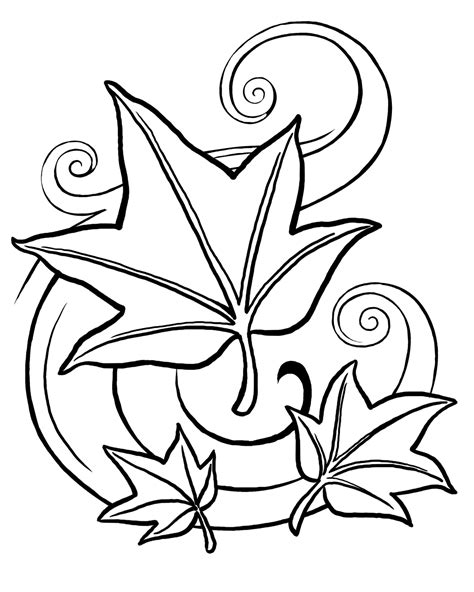 Leaf Coloring Pages Printable