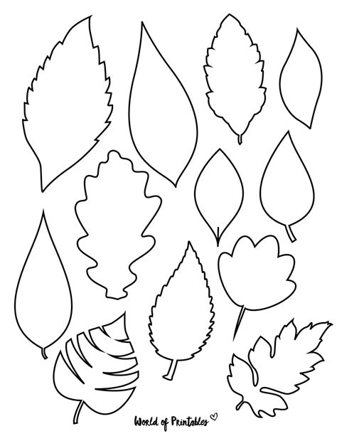 Leaf Cut Out Printable