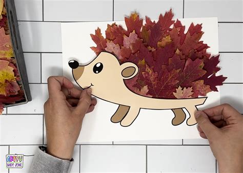 Leaf Hedgehog Template