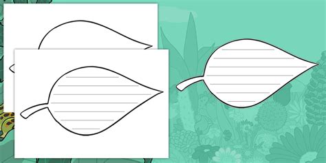 Leaf Writing Template