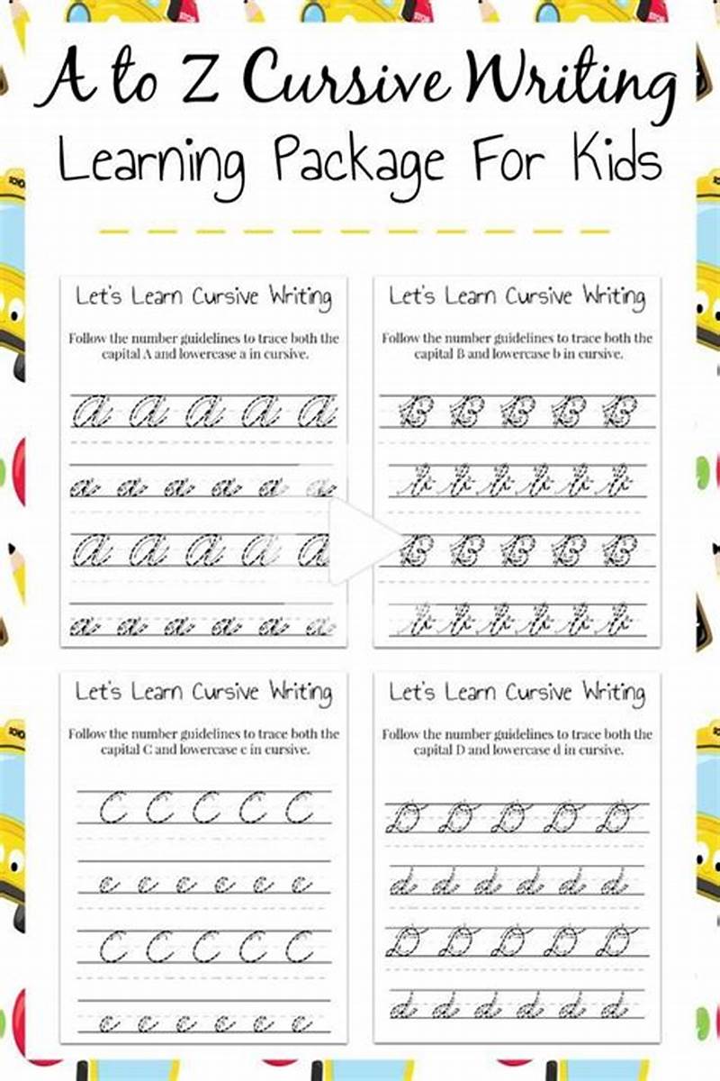 Learn To Write Cursive Free Printables