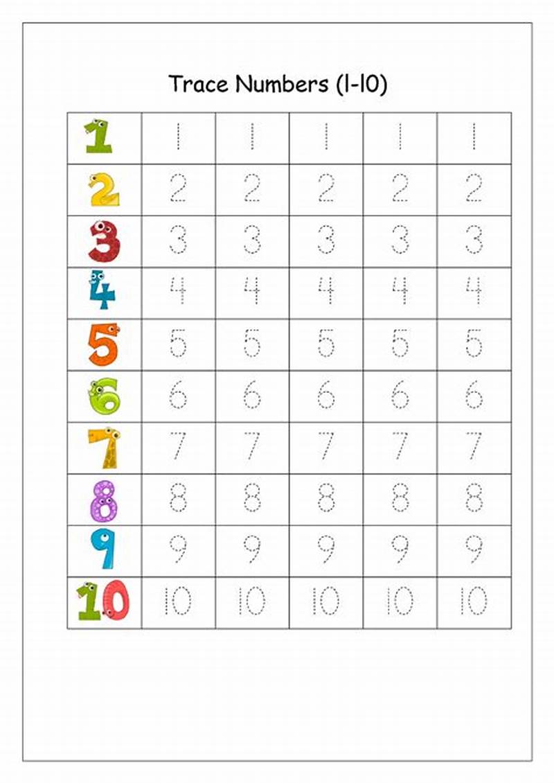Learn To Write Numbers Printable Worksheets