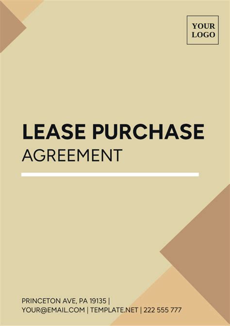 Lease Purchase Contract Template
