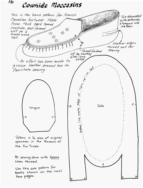 Leather Moccasin Template