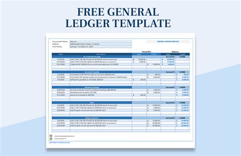 Ledger Template Google Sheets