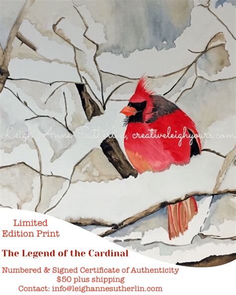 Legend Of The Cardinal Printable