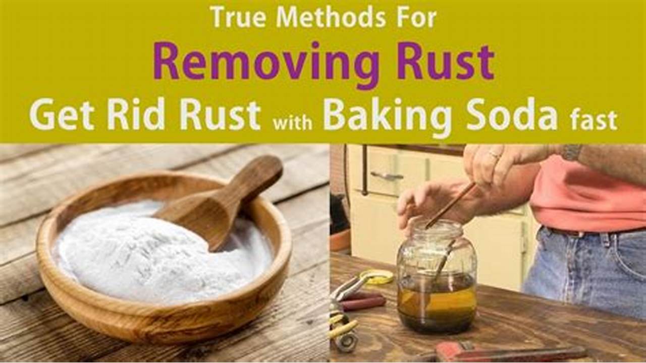 Lemon Juice and Baking Soda for removing rust