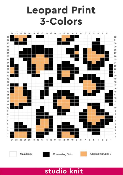 Leopard Print Knitting Chart