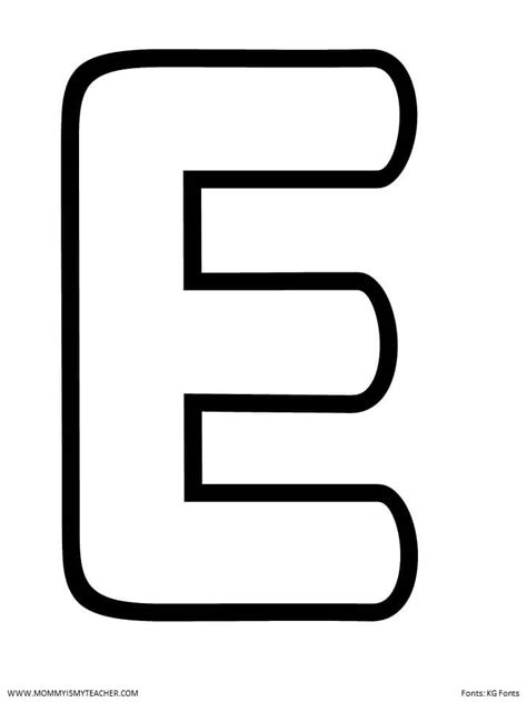 Letter E Printable