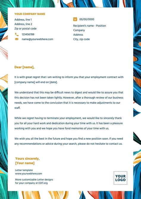 Letter Format Template Word