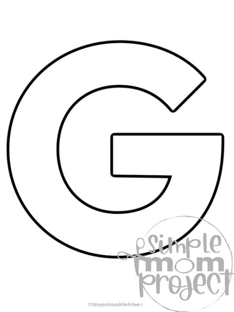 Letter G Template