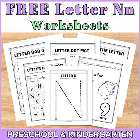 Letter N Free Printable Worksheets