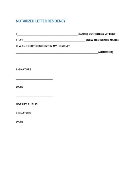 Letter Notary Template
