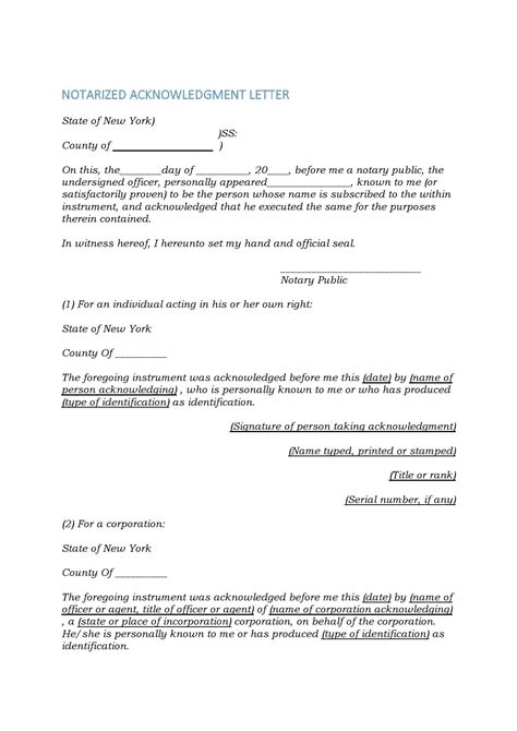 Letter Of Request For Notary Dc Template