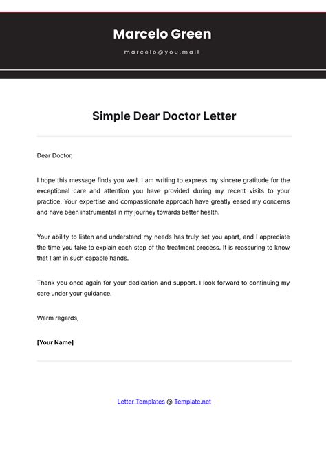 Letter Template Dear