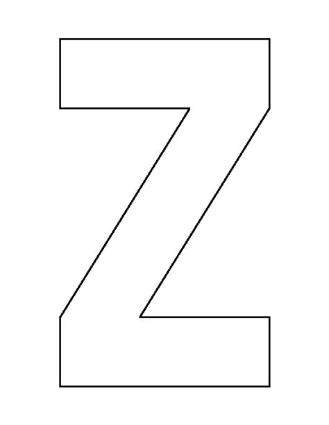 Letter Z Template