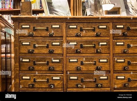 Library Card Catalog Cabinet Vintage