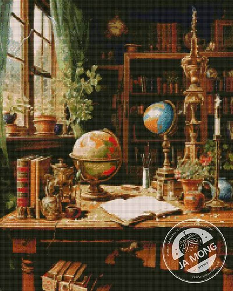 Library Cross Stitch Pattern