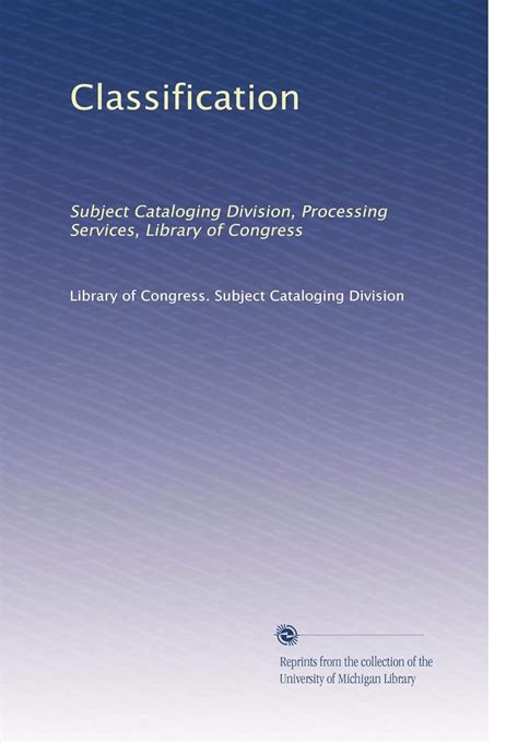 Library Of Congress Cataloging In Publication Division